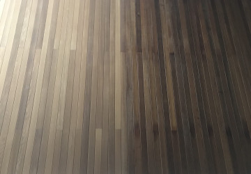 An image of some flooring that has been sprayed with protective coating